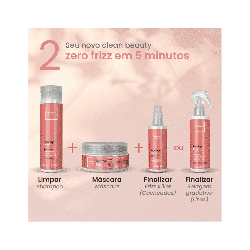 Kit Cadiveu Bye Bye Frizz Mask 2 Máscara Capilar 200 ml