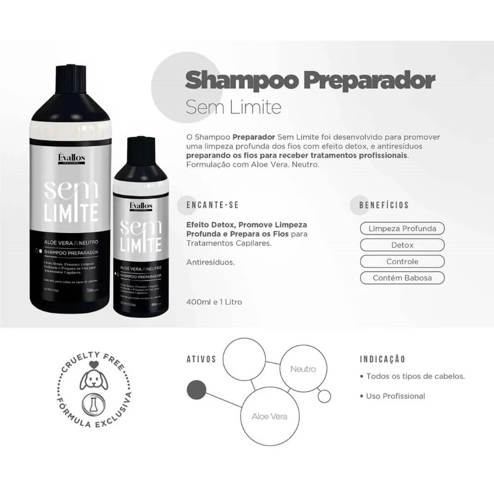 Shampoo Antirresíduo Évallos Detox 1 Litro