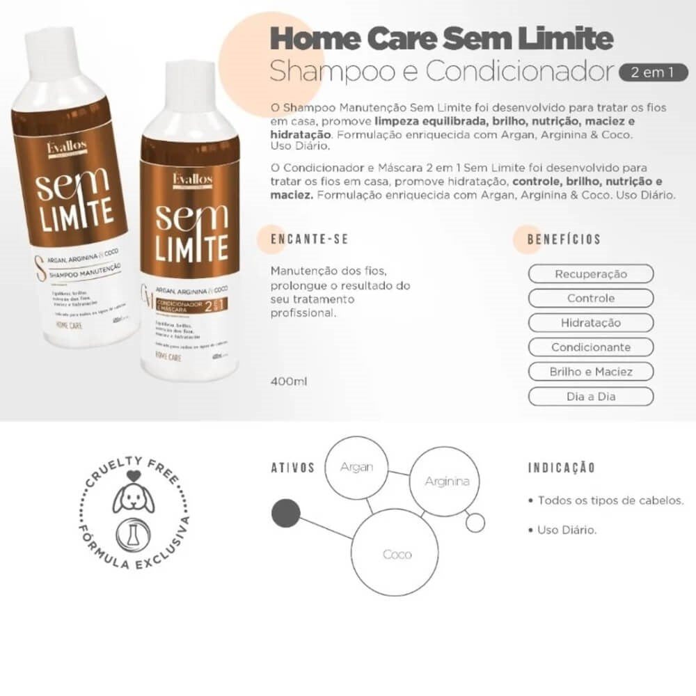 Shampoo Évallos Manutenção Sem Limite 400 ml
