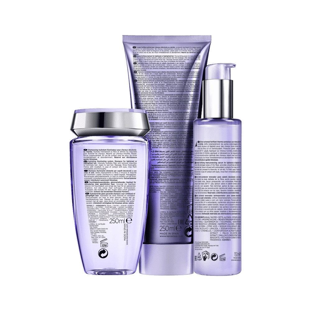 Kit Kérastase Blond Absolu Lumiére Shampoo + Condicionador + Leave-in