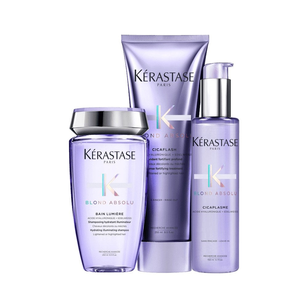 Kit Kérastase Blond Absolu Lumiére Shampoo + Condicionador + Leave-in