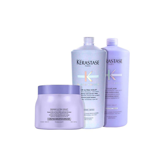 Kit Kérastase Blond Absolu Ultra Violet Tratamento Trio Profissional
