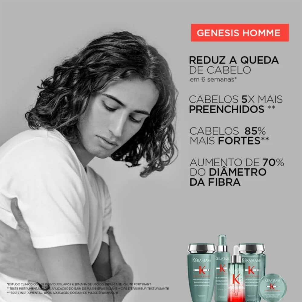 Sérum Kérastase Genesis Homme Anti-Chute Fortifiant Oleo Reparador de Pontas 90 ml