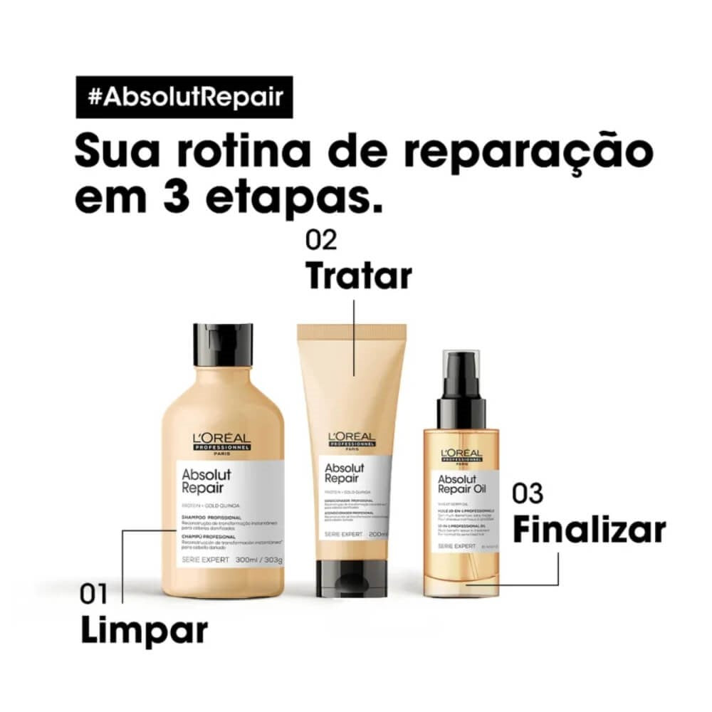 Condicionador Loreal Absolut Repair Gold Quinoa 200 ml