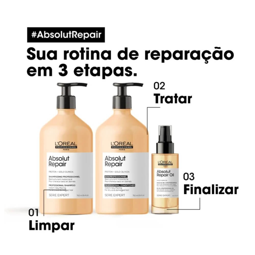 Condicionador Loreal Absolut Repair Gold Quinoa 750 ml