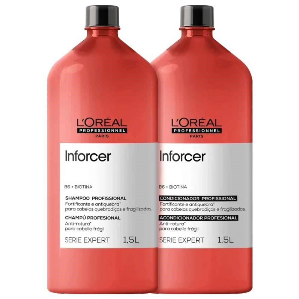 Kit Loreal Inforcer Shampoo + Condicionador 1,5L
