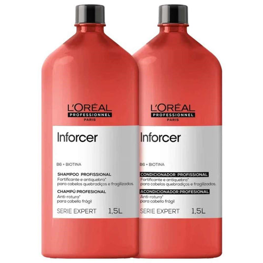 Kit Loreal Inforcer Shampoo + Condicionador 1,5L
