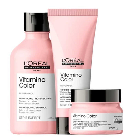Kit Loreal Vitamino Color Shampoo 300 ml + Condicionador 200 ml + Máscara 250 g