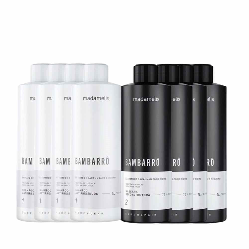 Kit Madamelis Bambarro Escova Progressiva 4 (2 X 1 Litro)