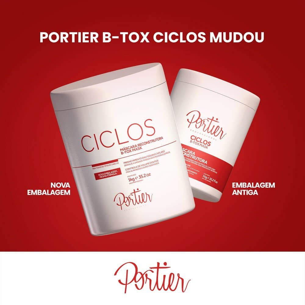 Botox Capilar Capilar Portier Ciclos B-Tox Máscara Reconstrutora 250 g