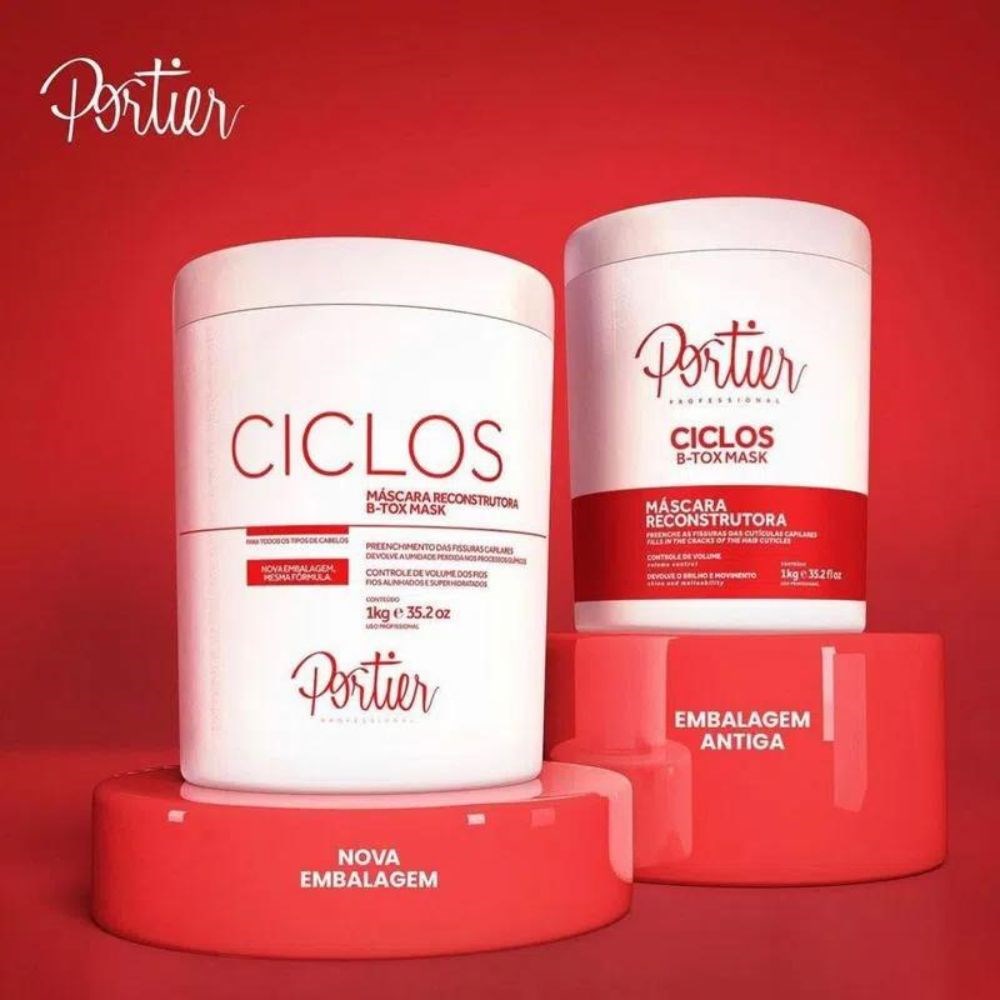 Kit Portier Ciclos B-Tox Máscara Reconstrutora 3 x 1 Kg