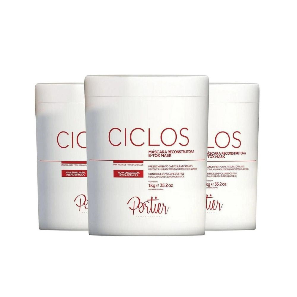 Kit Portier Ciclos B-Tox Máscara Reconstrutora 3 x 1 Kg