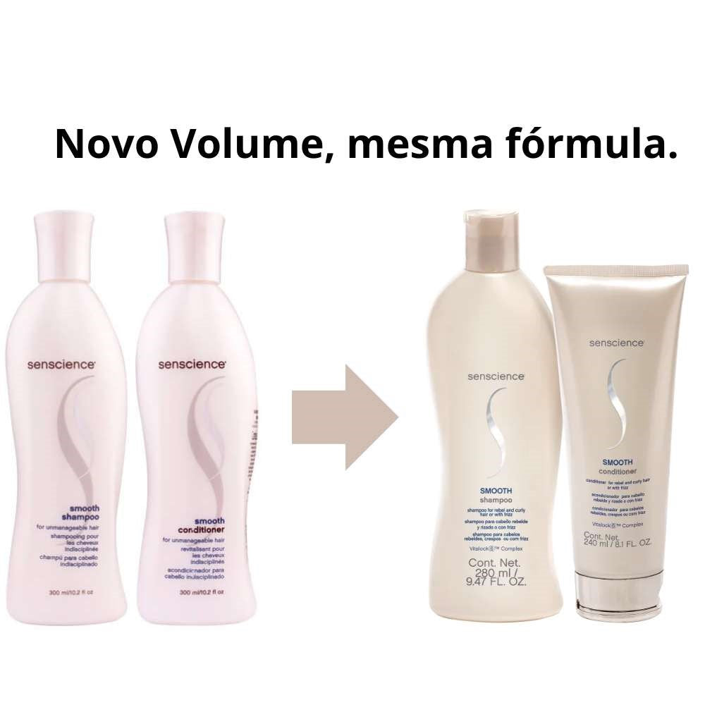 Kit Senscience Smooth Shampoo 280 ml + Condicionador 240 ml