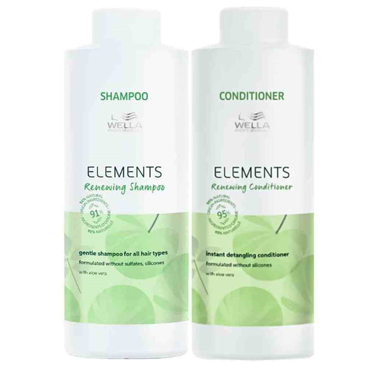 Kit Wella Elements Shampoo + Condicionador (2 x 1 Litro)