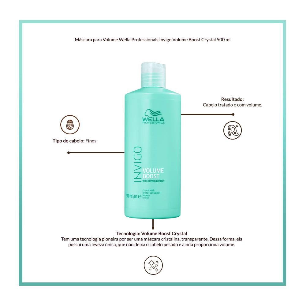 Máscara Wella Invigo Volume Boost Crystal 500 ml