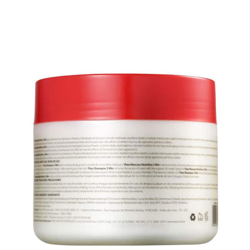 Máscara Ykas 3 Minutos Nutritiva 500 g
