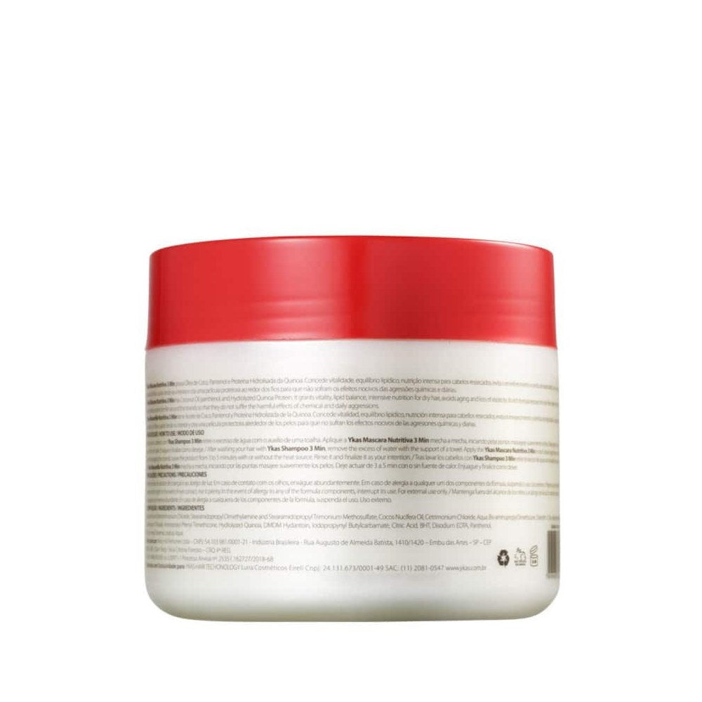 Máscara Ykas 3 Minutos Nutritiva 500 g