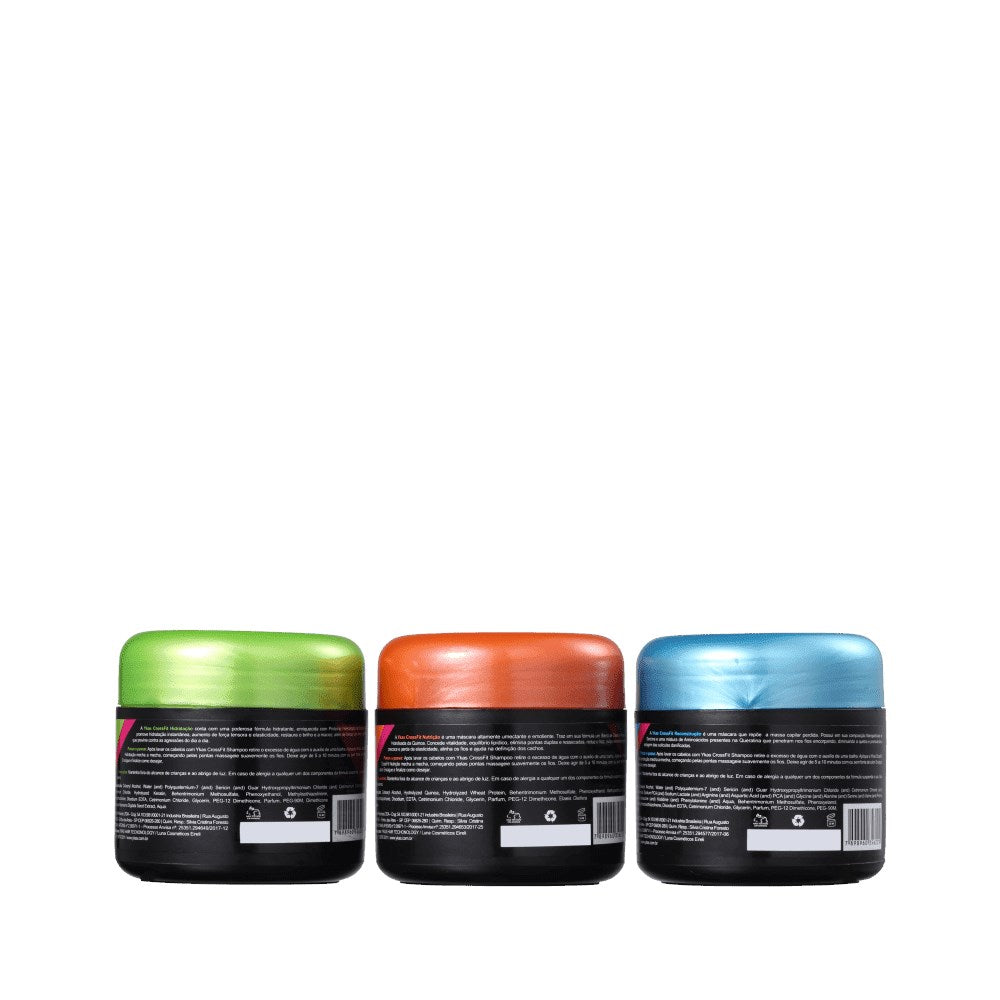 Kit Ykas Crossfit Cronograma Capilar Express No Poo (3 x 100 ml)