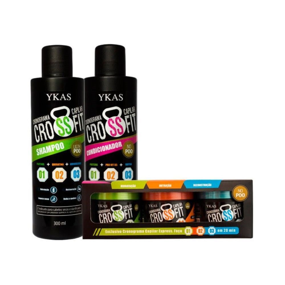 Kit Ykas Crossfit Cronograma Capilar Tratamento