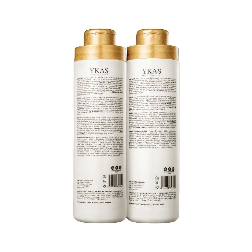 Kit Ykas Dna Repair Shampoo + Condicionador 1 Litro
