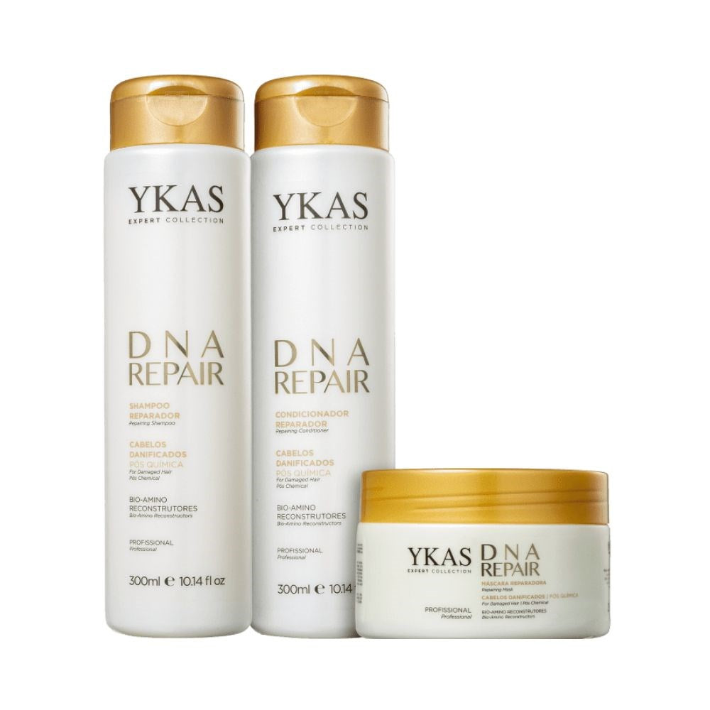 Kit Ykas Dna Repair Shampoo + Condicionador 300 ml + Máscara 250 g