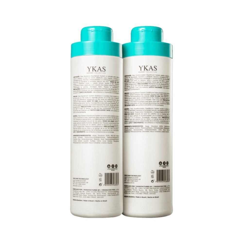 Kit Ykas Equilibrium System Shampoo + Condicionador 1 Litro