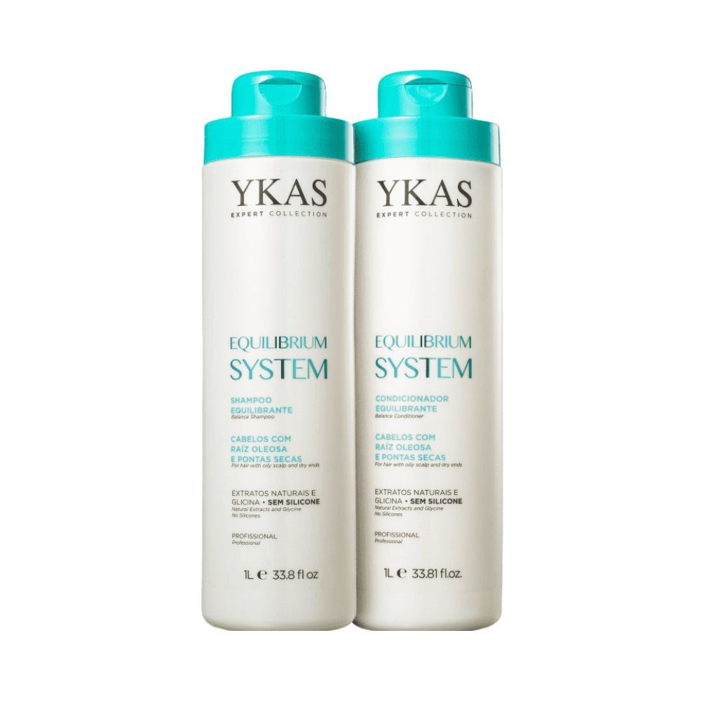Kit Ykas Equilibrium System Shampoo + Condicionador 1 Litro