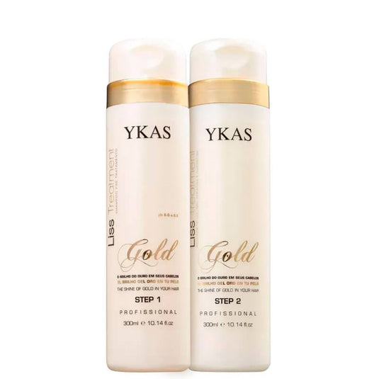 Kit Ykas Gold Escova Progressiva Ouro (2 x 300 ml)