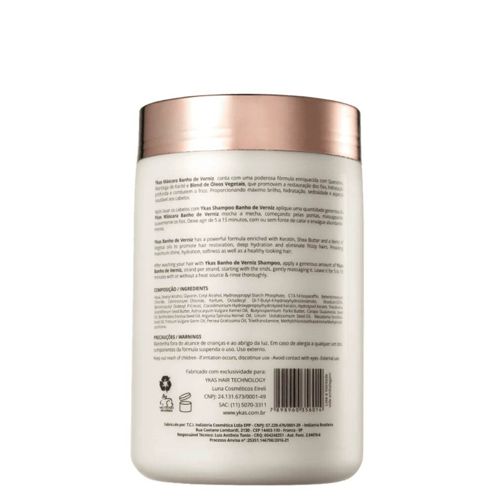 Máscara Ykas Verniz Brilho Máximo 1000 g