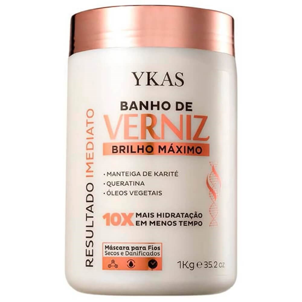 Máscara Ykas Verniz Brilho Máximo 1000 g