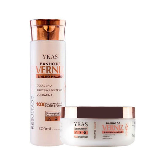 Kit Ykas Verniz Shampoo 300 ml + Máscara 250 g