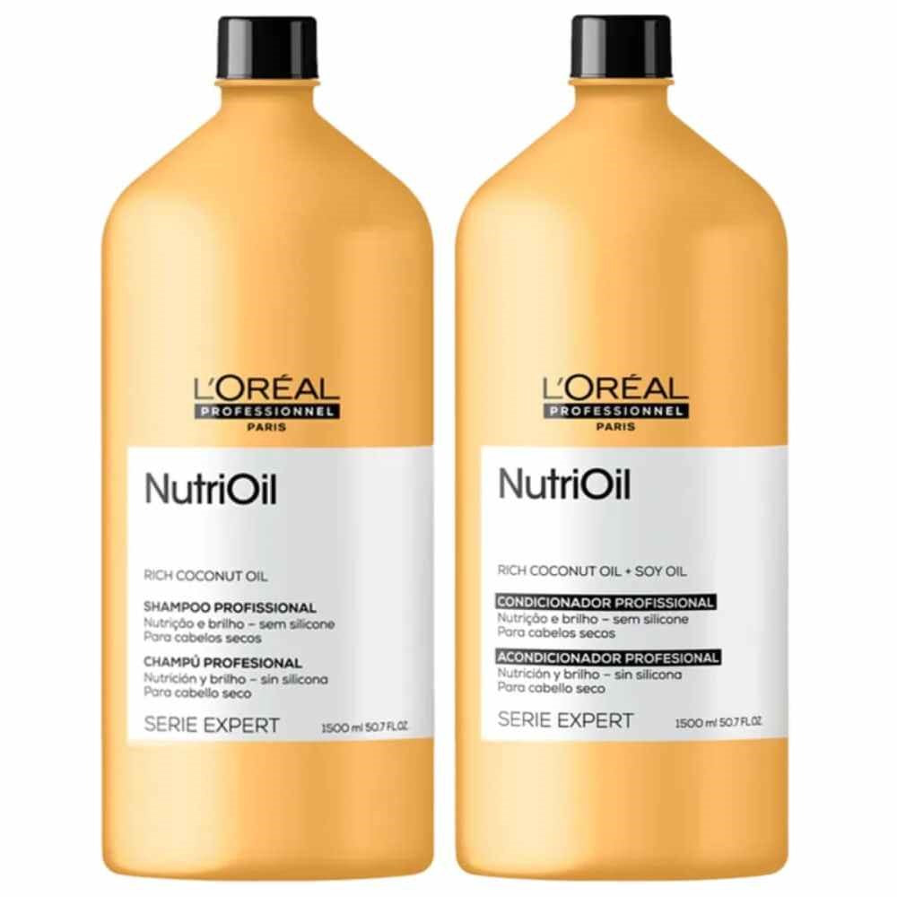 Kit Loreal NutriOil Shampoo 1,5L + Condicionador 1,5L