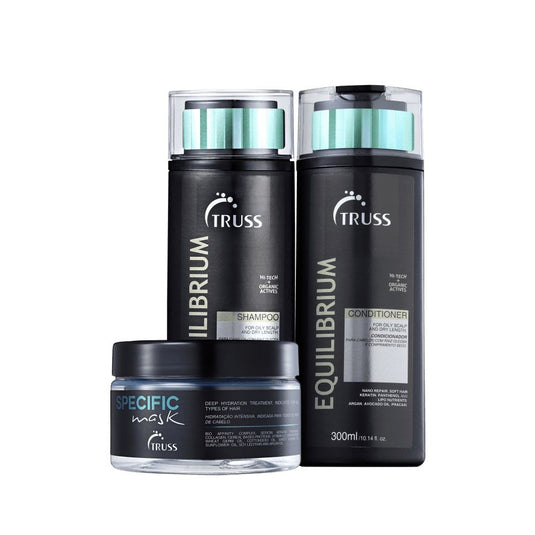 Kit Truss Equilibrium Shampoo 300 ml + Condicionador 300 ml + Máscara 180 ml