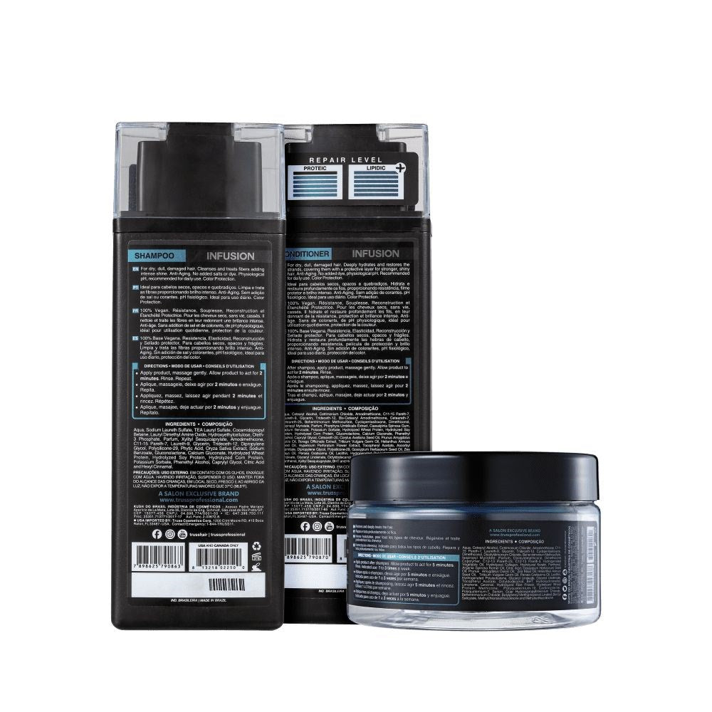 Kit Truss Infusion Shampoo 300 ml + Condicionador 300 ml + Máscara 180 ml