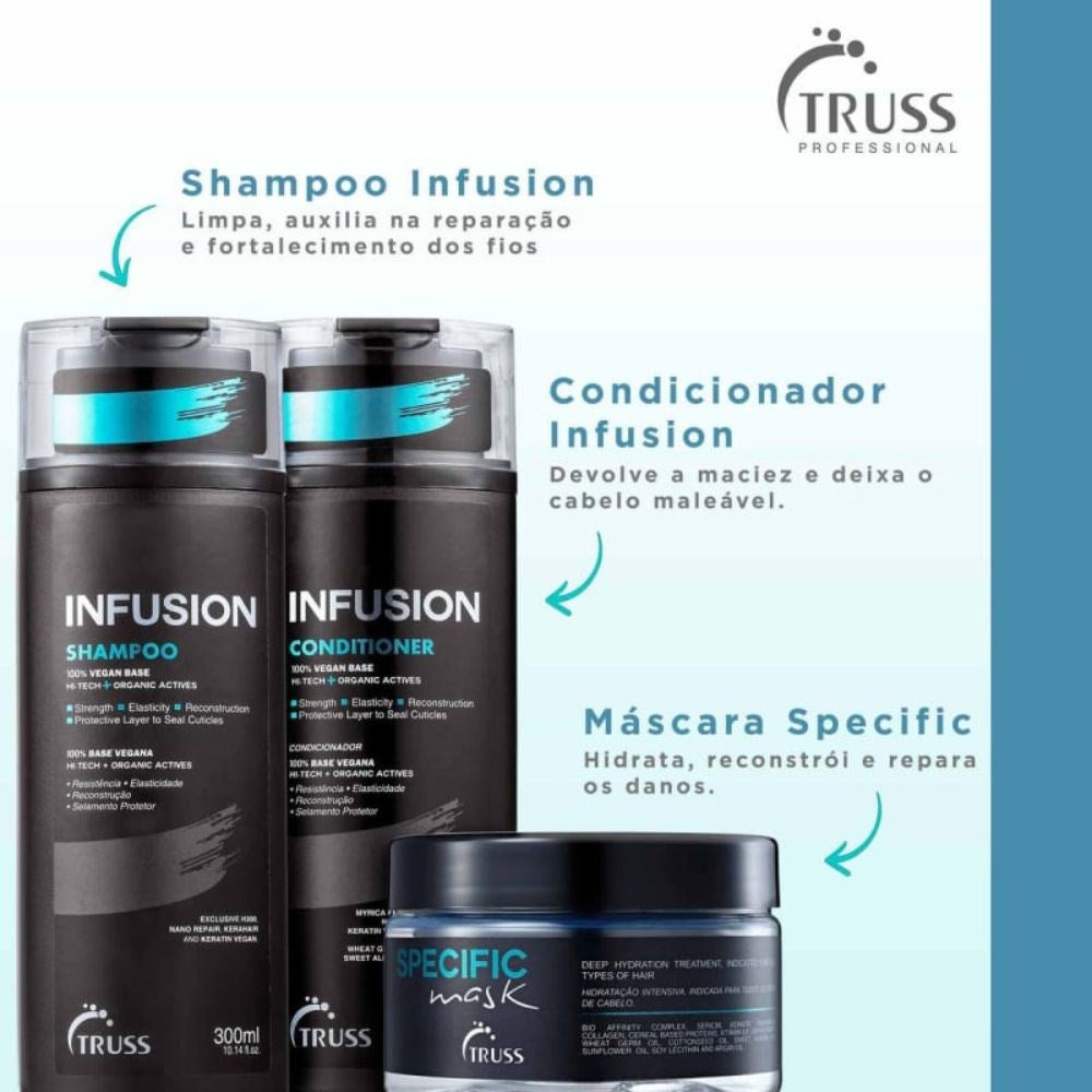 Kit Truss Infusion Shampoo 300 ml + Condicionador 300 ml + Máscara 180 ml