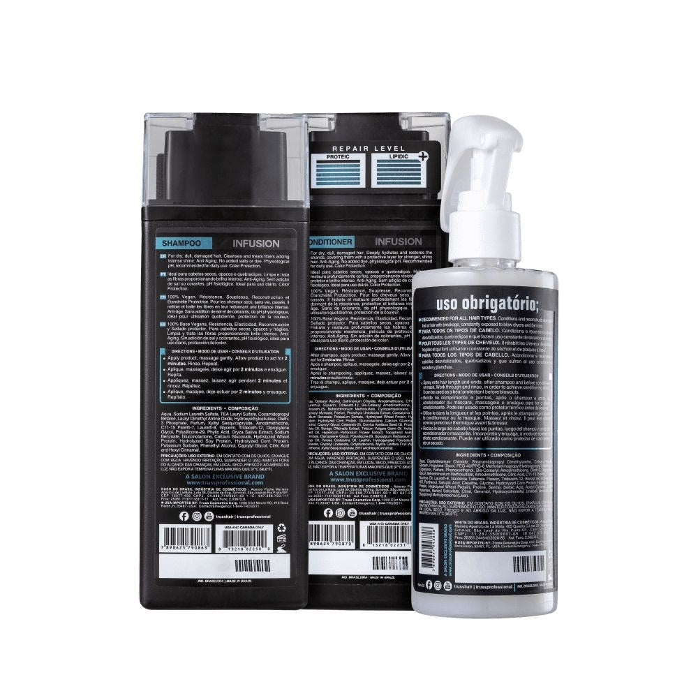Kit Truss Infusion Shampoo 300 ml + Condicionador 300 ml + Uso Obrigatório 260 ml