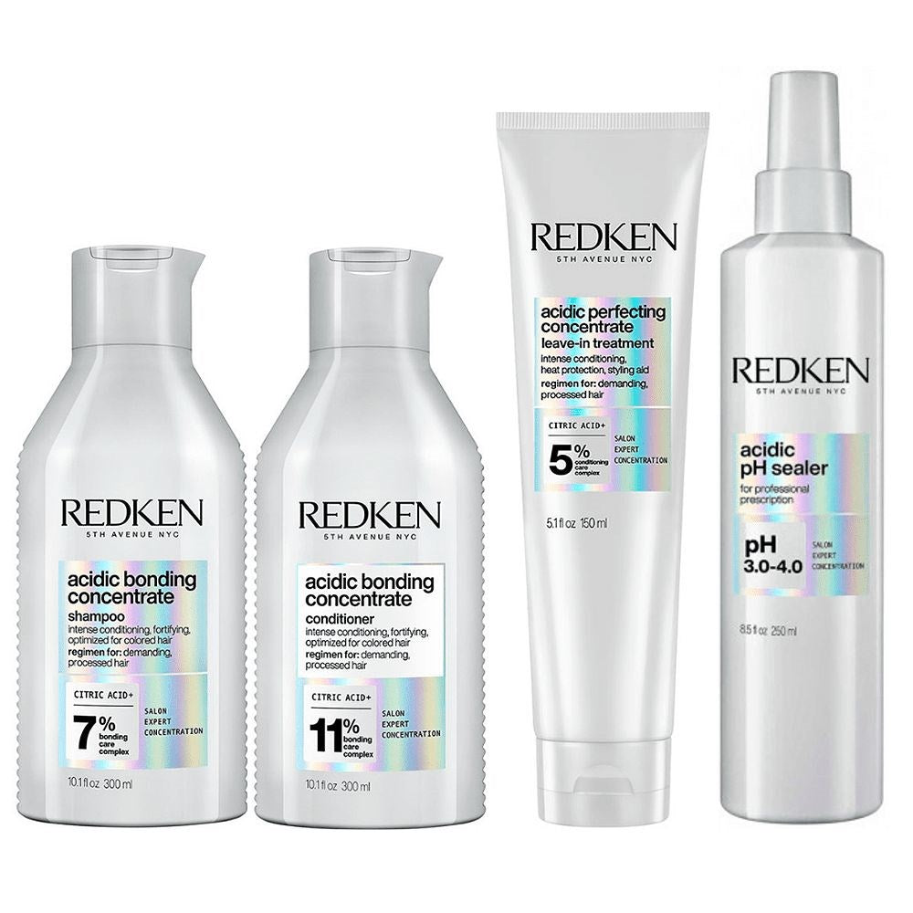 Kit Redken Acidic Bonding Concentrate Duo Pequeno + pH Sealer 250 ml + Concentrate Leave-in 150 ml
