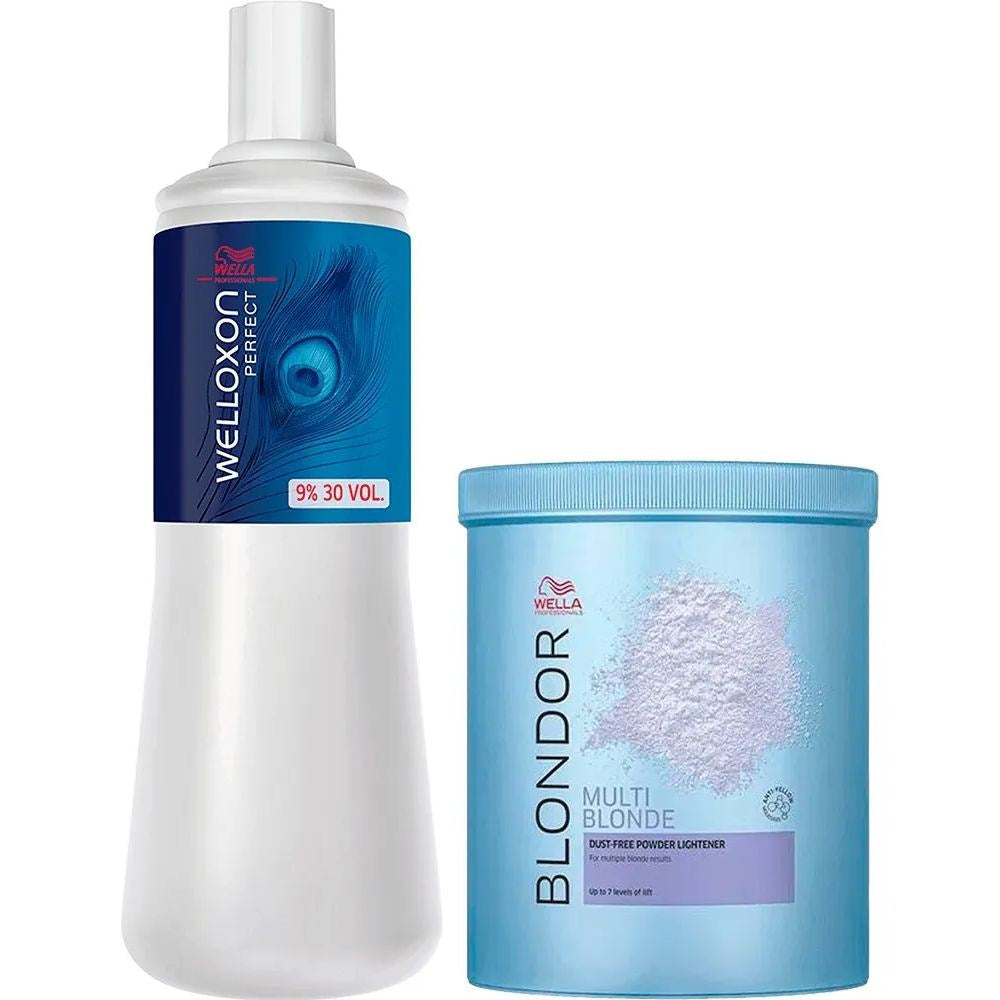 Kit Wella Blondor Pó Descolorante 800 g + Ox 30v 1 Litro – Doce Beleza