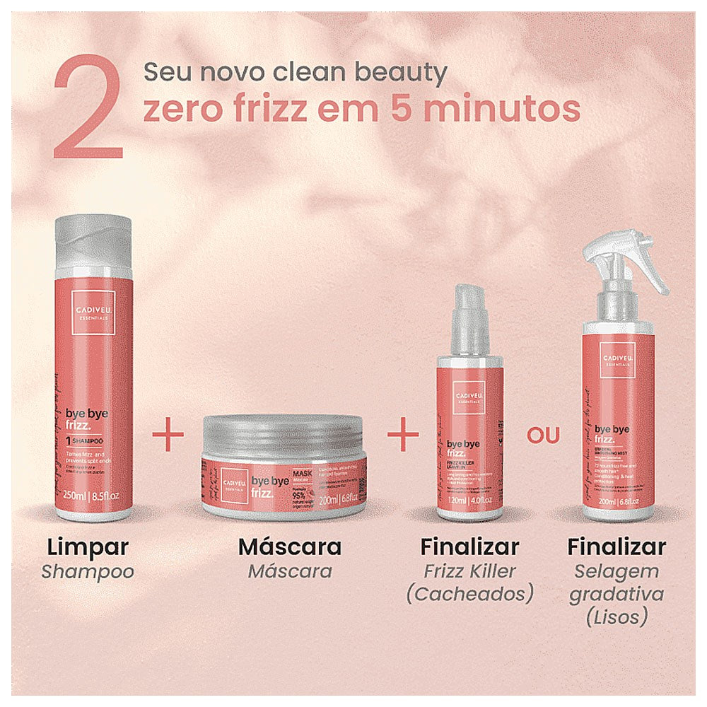 Kit Cadiveu Essentials Bye Bye Frizz Duo + Leave In 120 ml