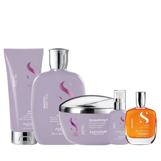 Kit Alfaparf Semi Di Lino Smoothing Rebel Hair Completo Pequeno