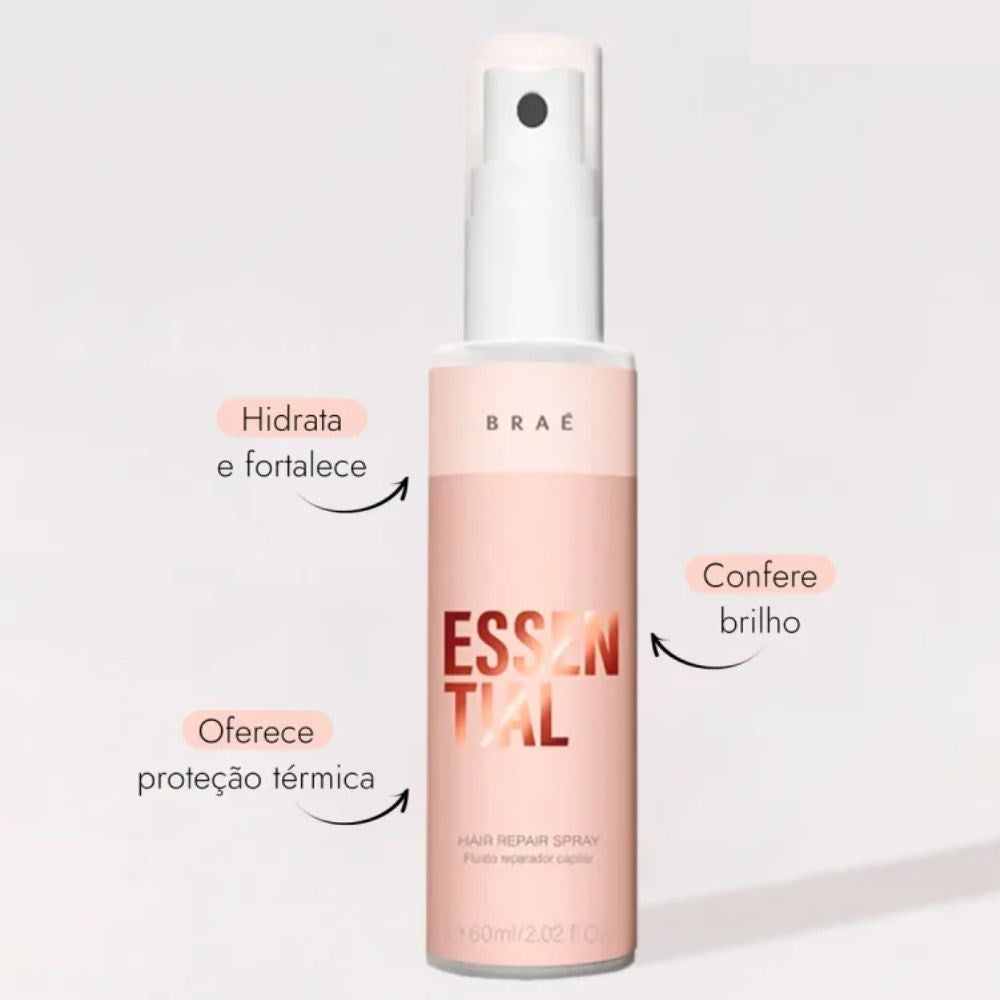 Leave-in Braé Essential Spray Fluido Reparador Capilar 60 ml