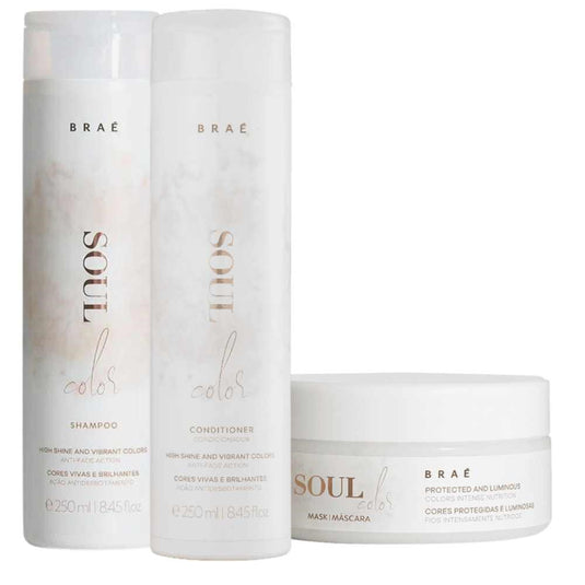 Kit Braé Soul Color Shampoo + Condicionador 250 ml + Máscara 200 g
