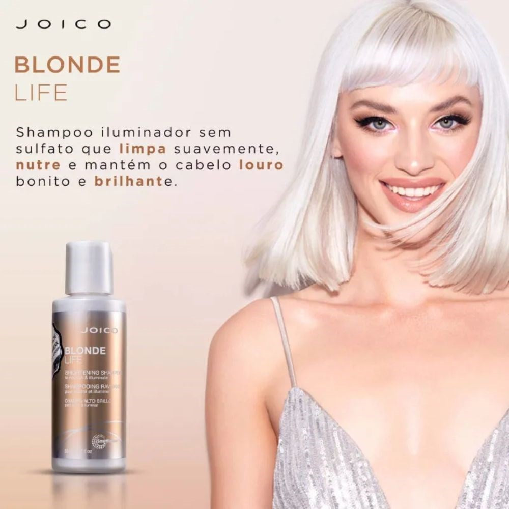 Kit Joico Blonde Life Brilliant Smart Release Shampoo 300 ml + Condicionador 250 ml + Oleo 100 ml