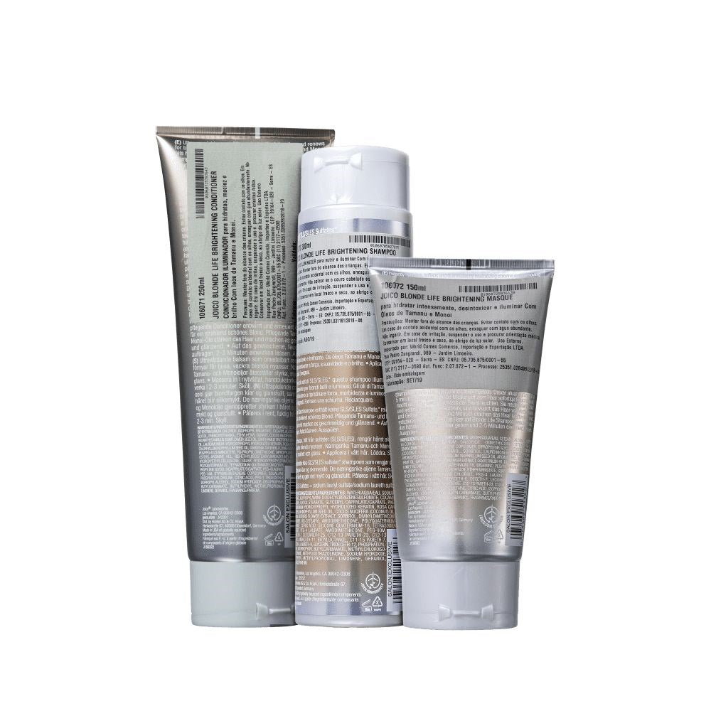 Kit Joico Blonde Life Smart Release Shampoo 300 ml + Condicionador 250 ml + Máscara 150 ml
