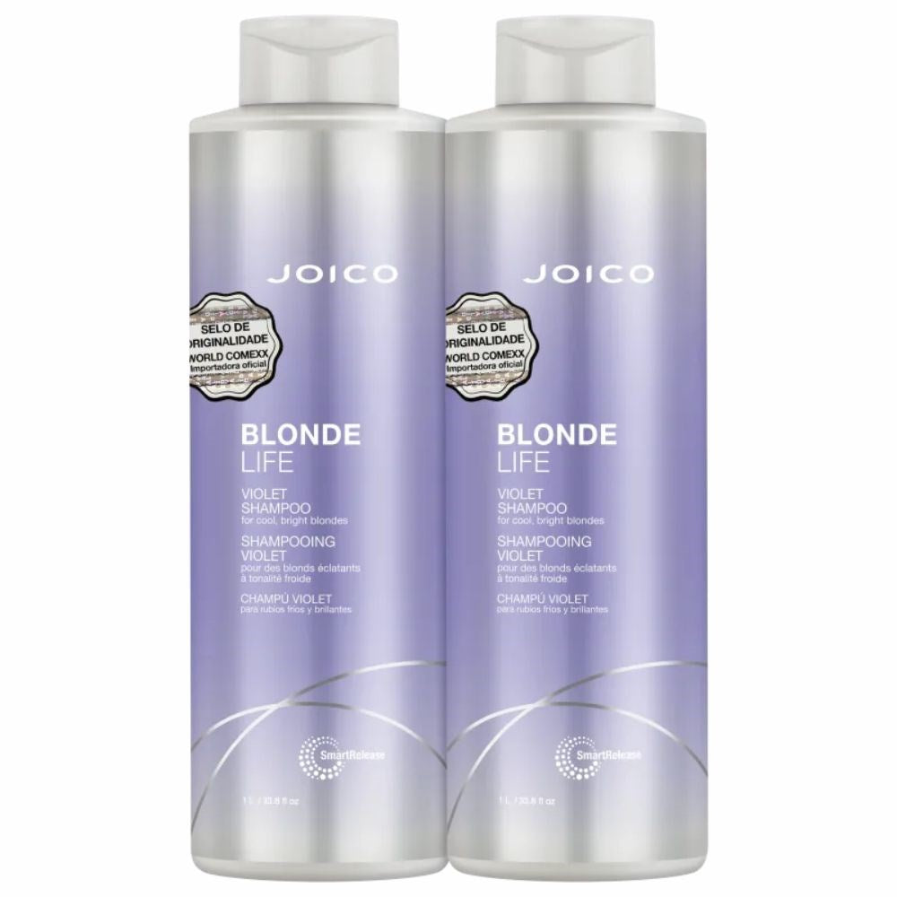 Kit Joico Blonde Life Violet Smart Release Shampoo 1 Litro + Condicionador 1 Litro
