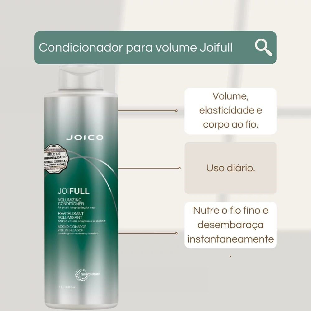 Kit Joico Joifull Shampoo 1 Litro + Condicionador 1 Litro