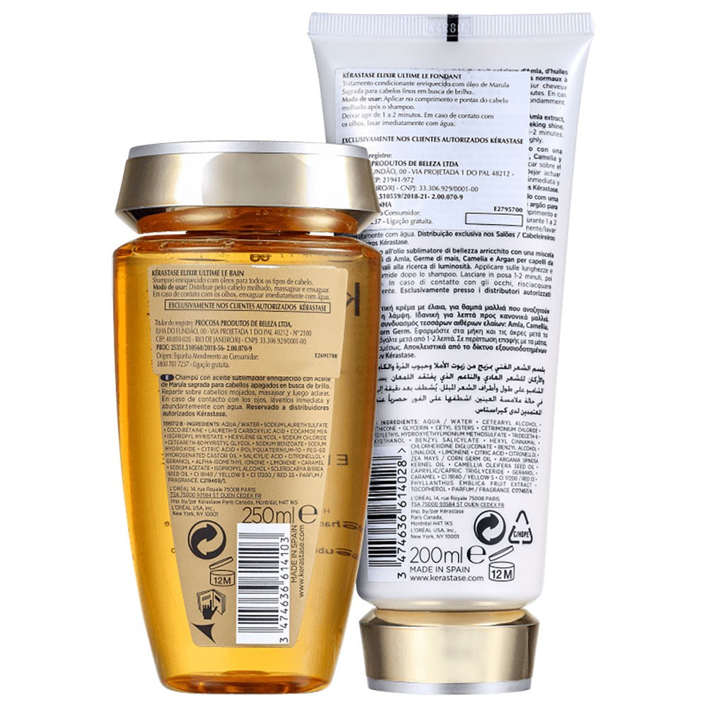Kit Kérastase Elixir Ultime Shampoo 250 ml + Condicionador 200 ml