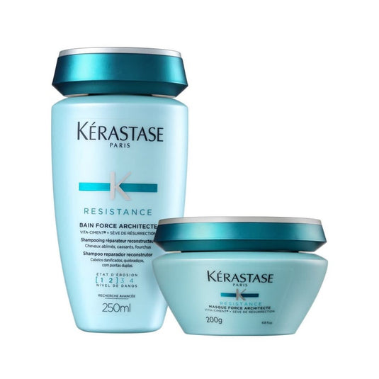 Kit Kérastase Résistance Force Architect Shampoo 250 ml + Máscara 200 g