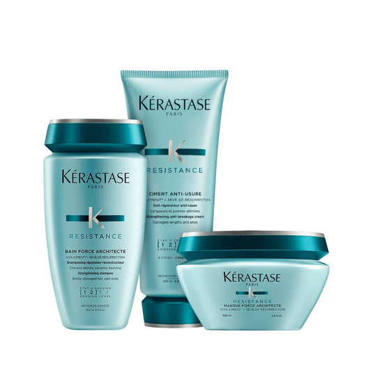 Kit Kérastase Résistance Force Shampoo 250 ml + Condicionador 200 ml + Máscara Force 200 g