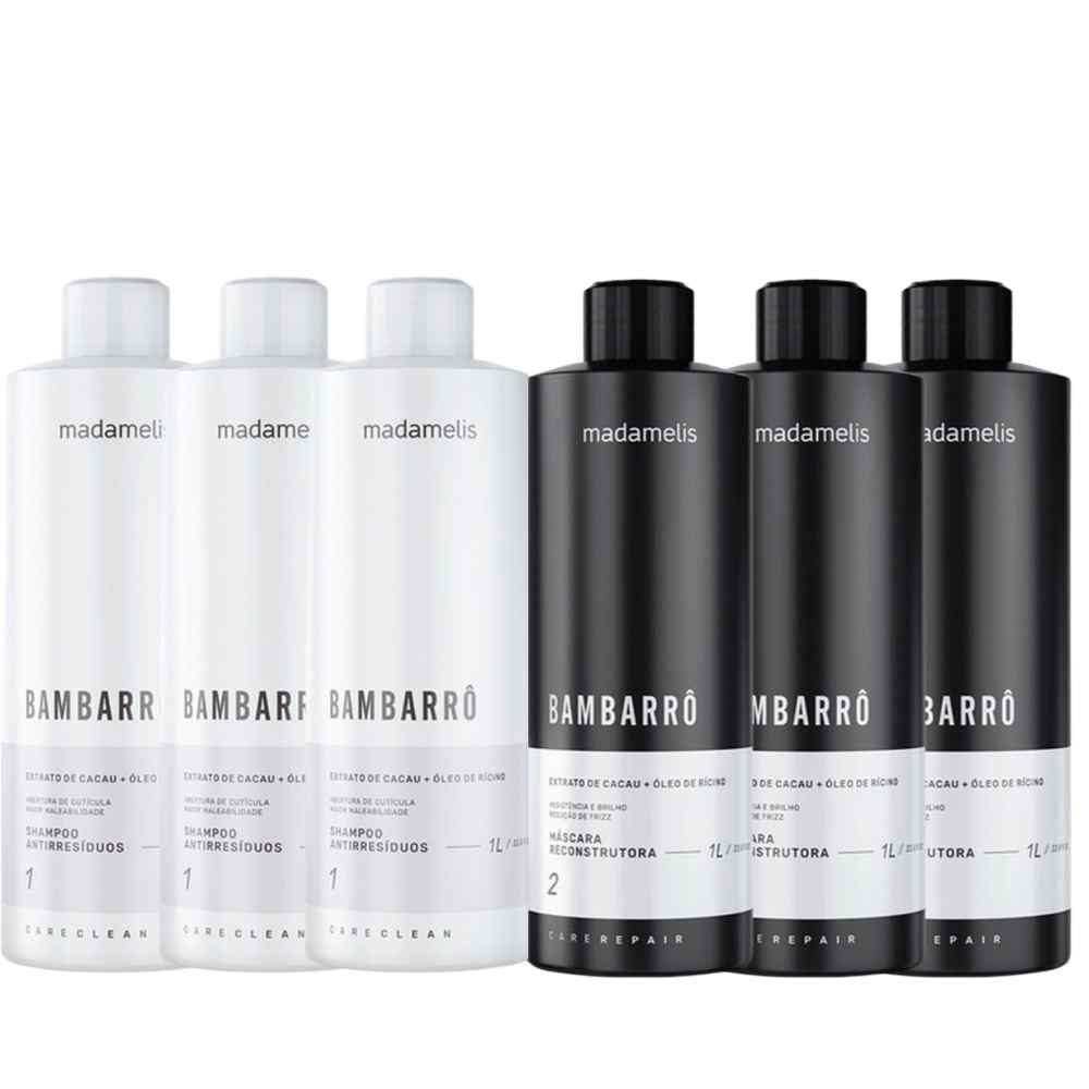 Kit Madamelis Bambarro Escova Progressiva 3 (2 X 1 Litro)